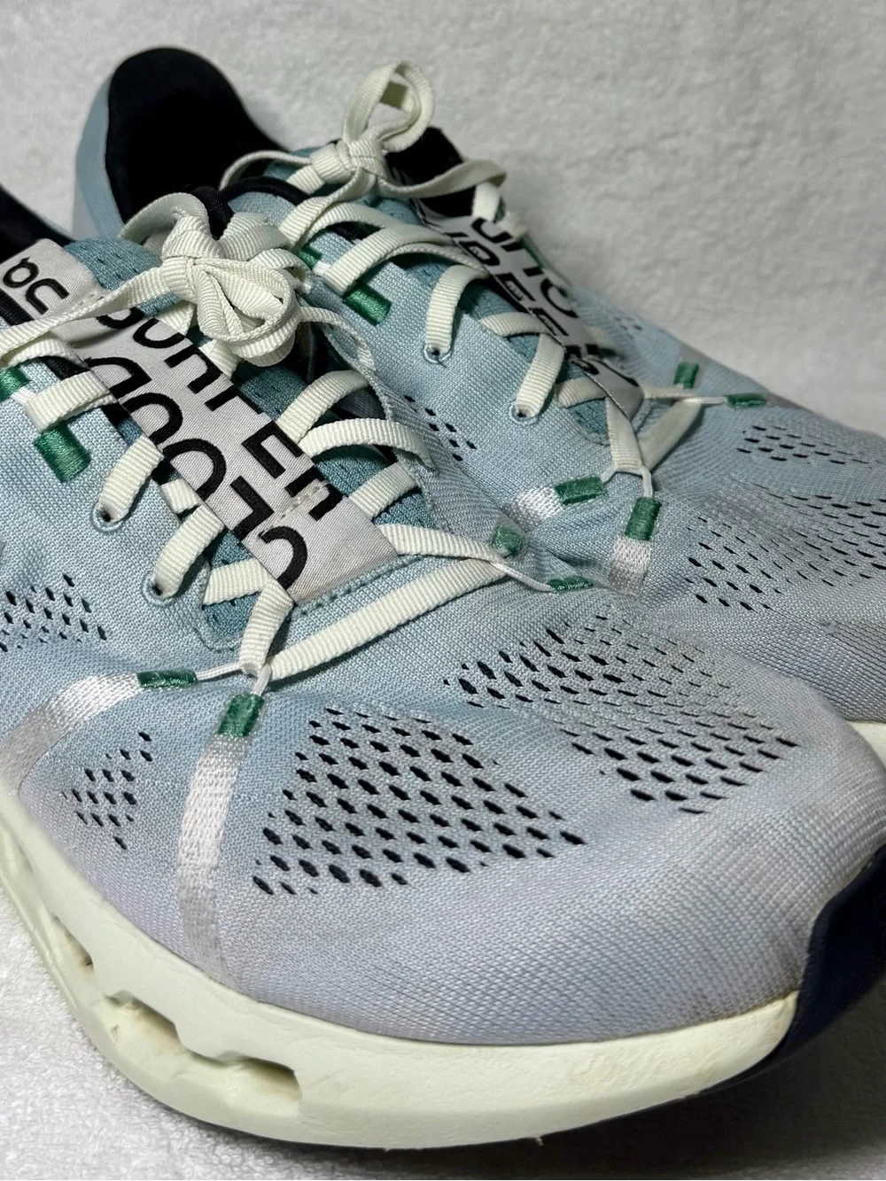 On Cloudsurfer Men’s Size 11 Running Shoes Ice Blue Gray CloudTec Phase Sneakers
